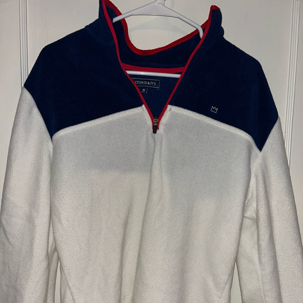 Men’s Crown & Ivy color block Half-Zip Pullover Sz M